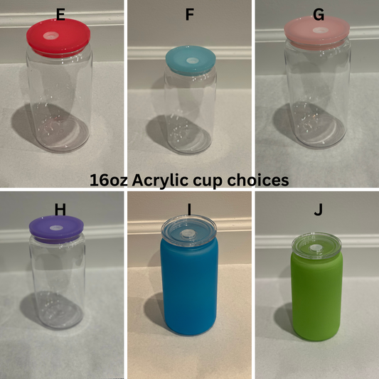 Build your own 16oz cup with a UVDTF decal or wrap