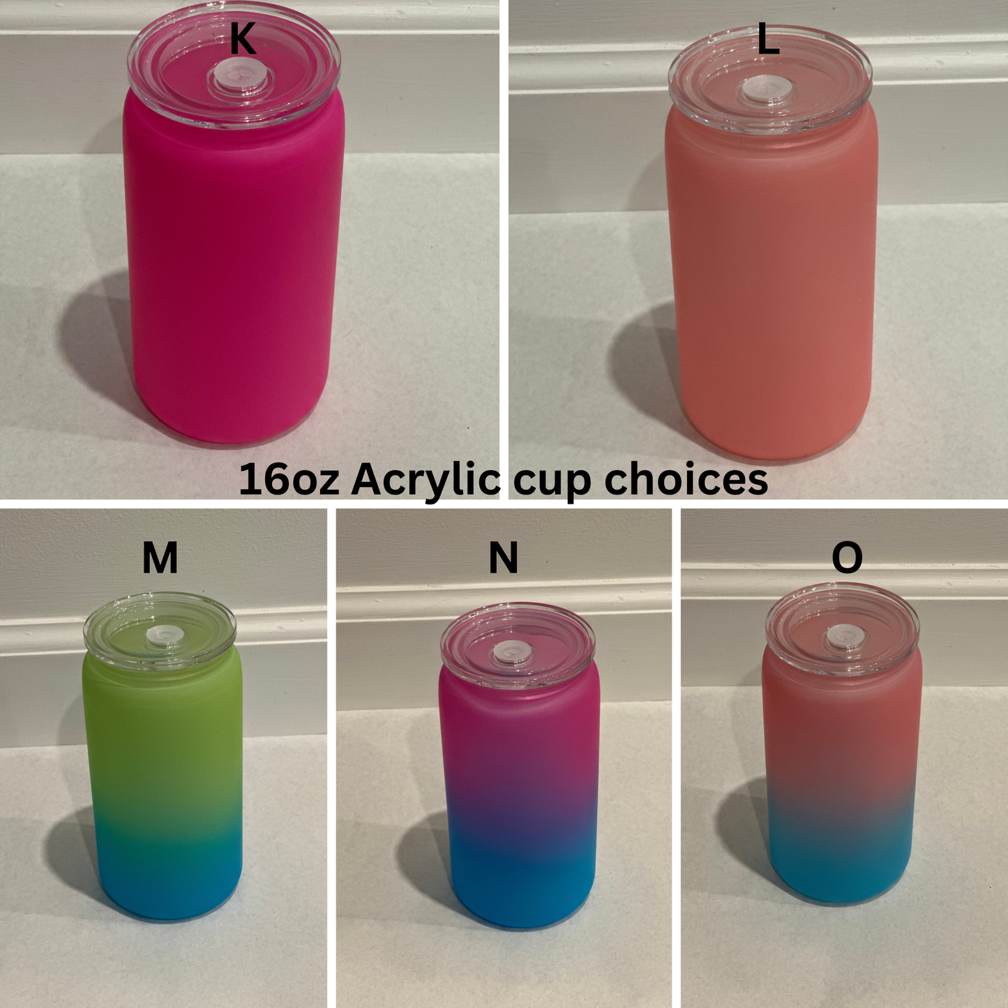 Build your own 16oz cup with a UVDTF decal or wrap