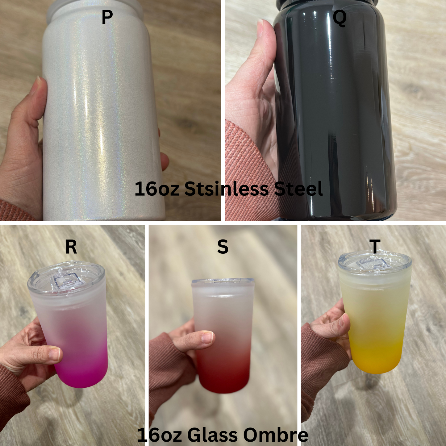 Build your own 16oz cup with a UVDTF decal or wrap