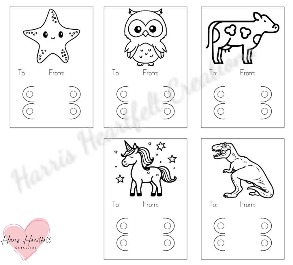 Valentine's Day Cards with crayons