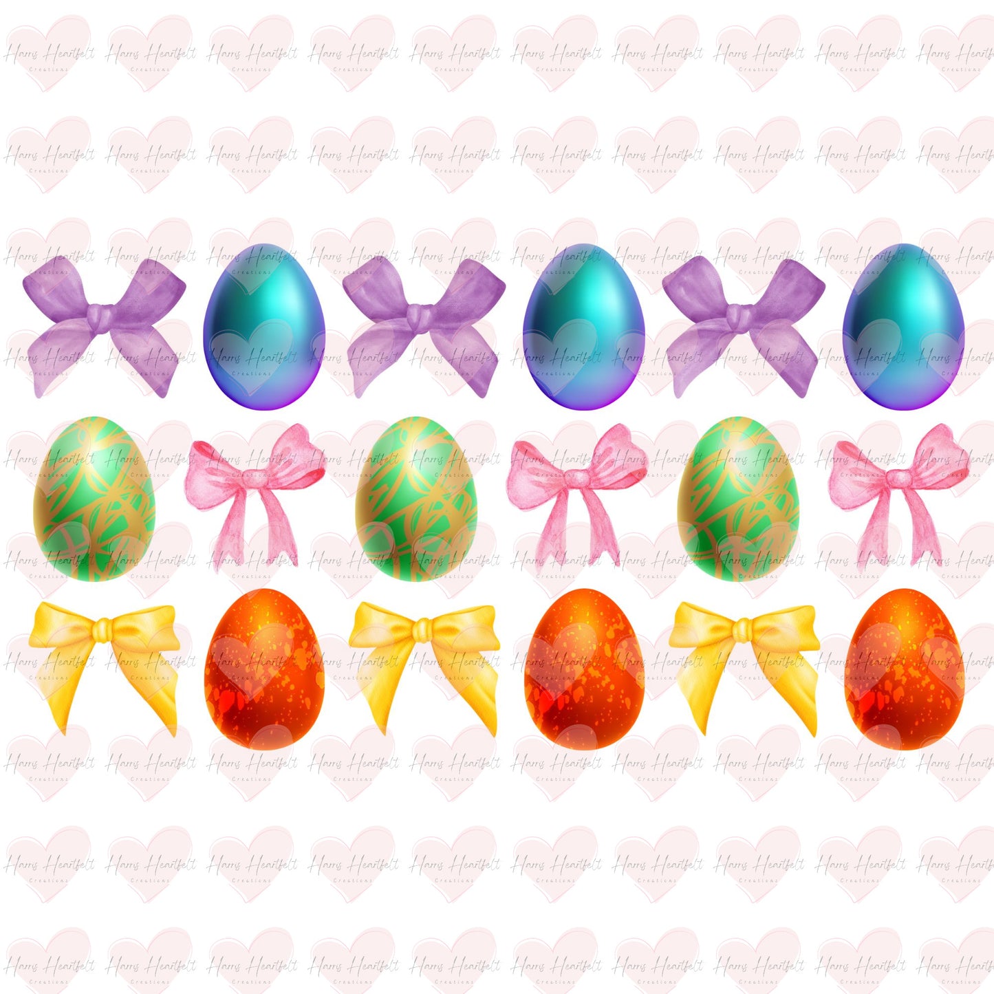 Digital Download - Bows & Easter Eggs Coquette