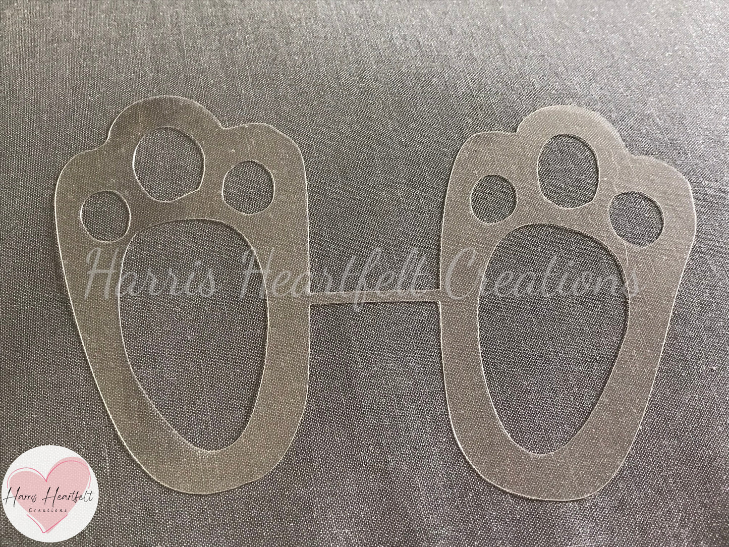 Easter Bunny Footprint Stencil