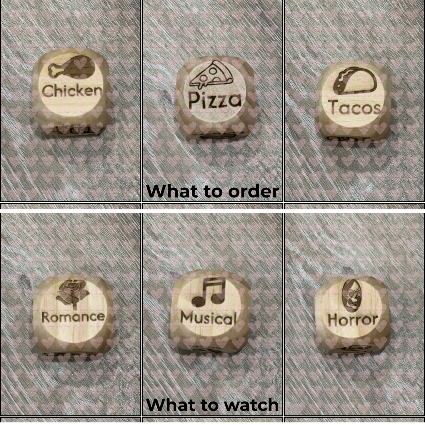 Decision Dice – Fun 6-Sided Wooden Dice to Help You Decide