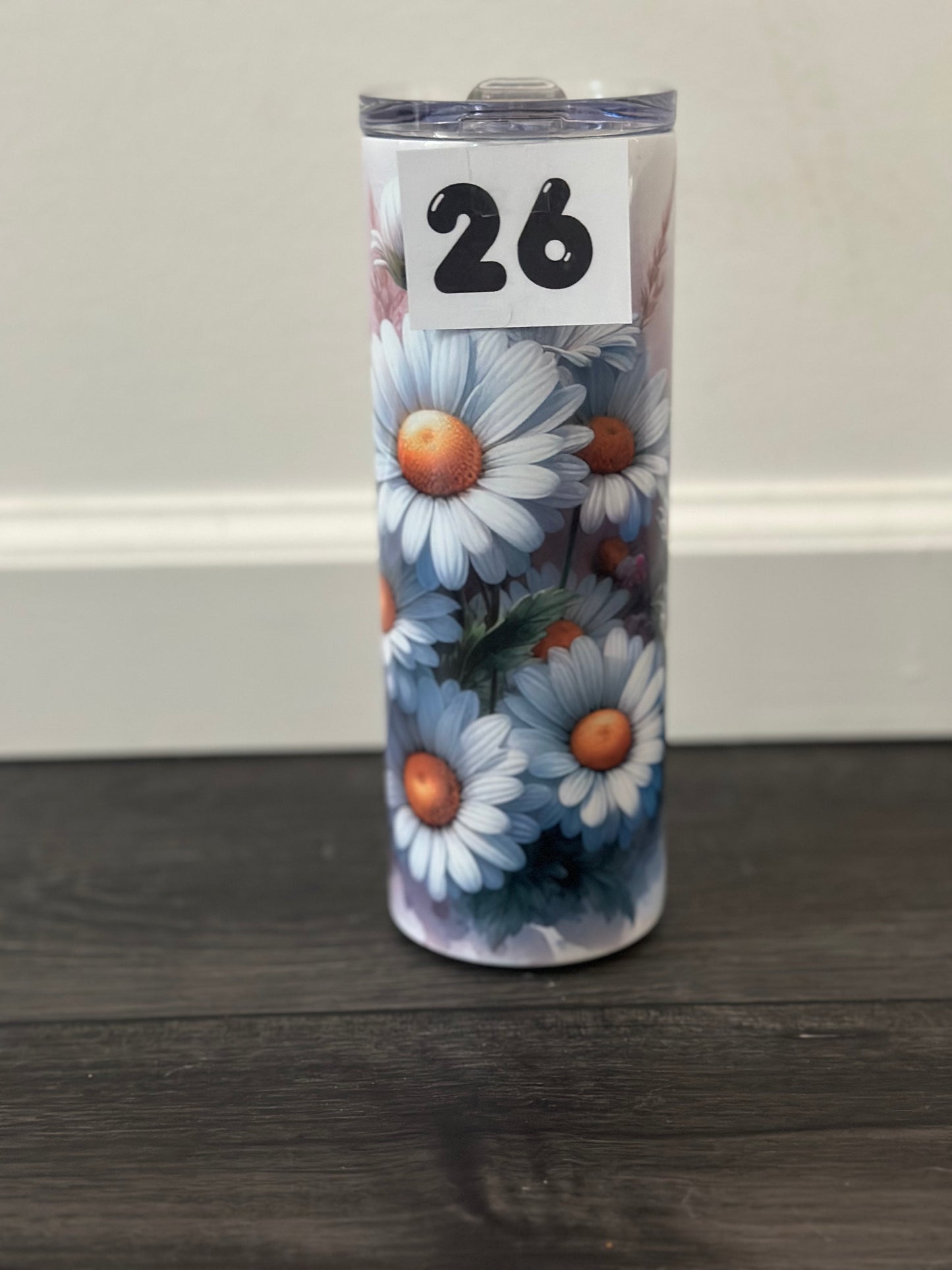 daisies 20oz skinny tumbler