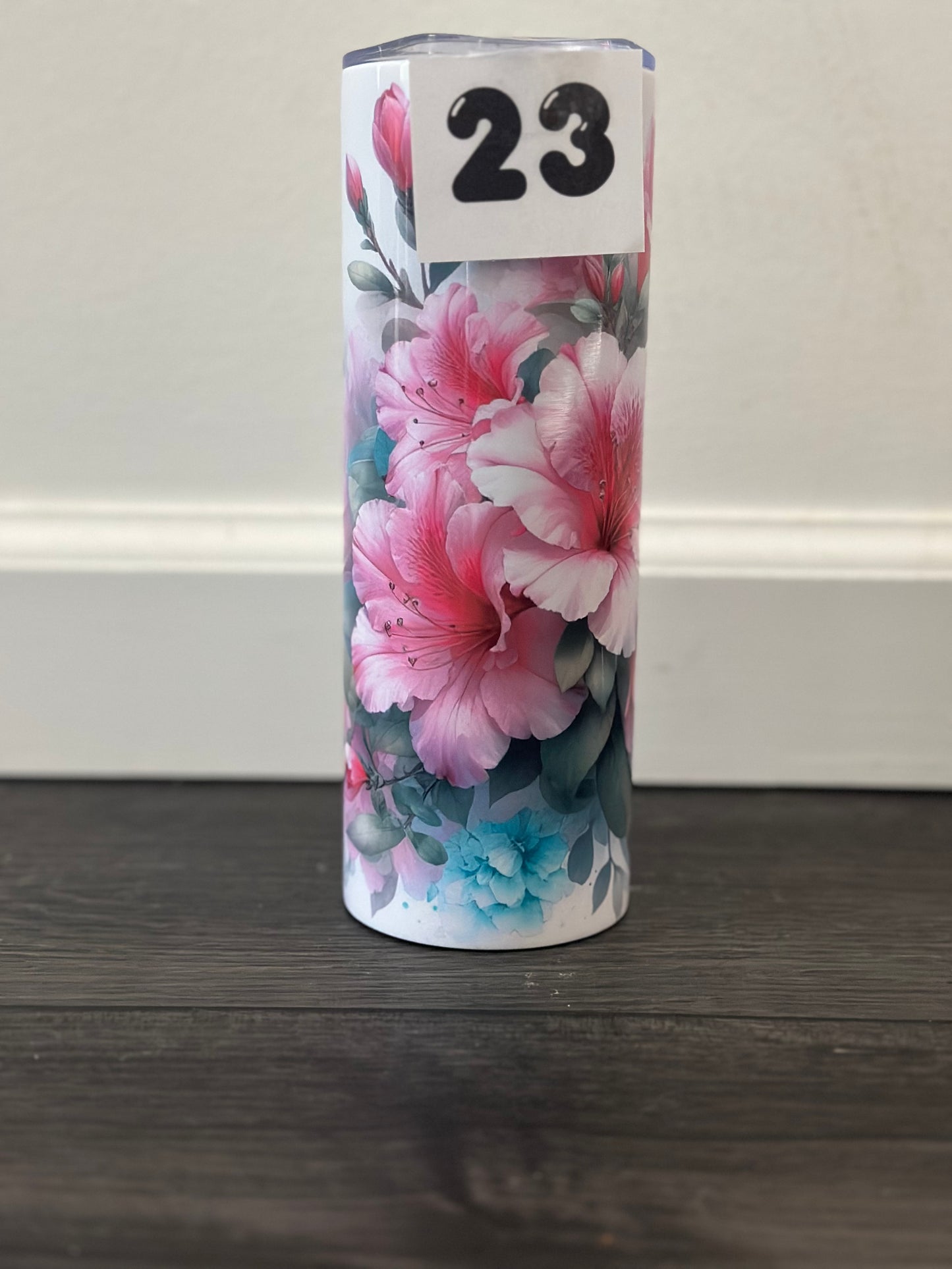 hibiscus 20oz skinny tumbler
