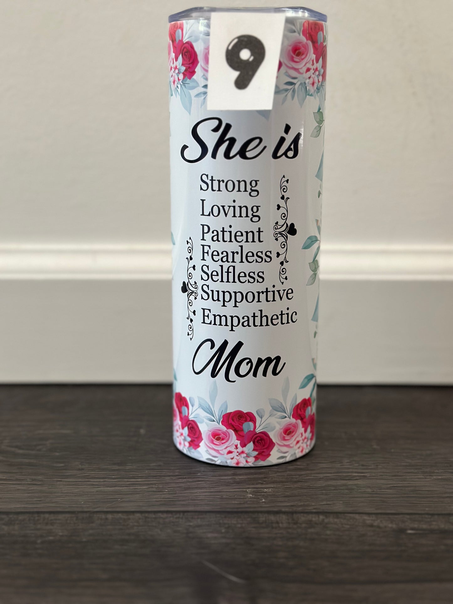 She is 20oz skinny tumbler