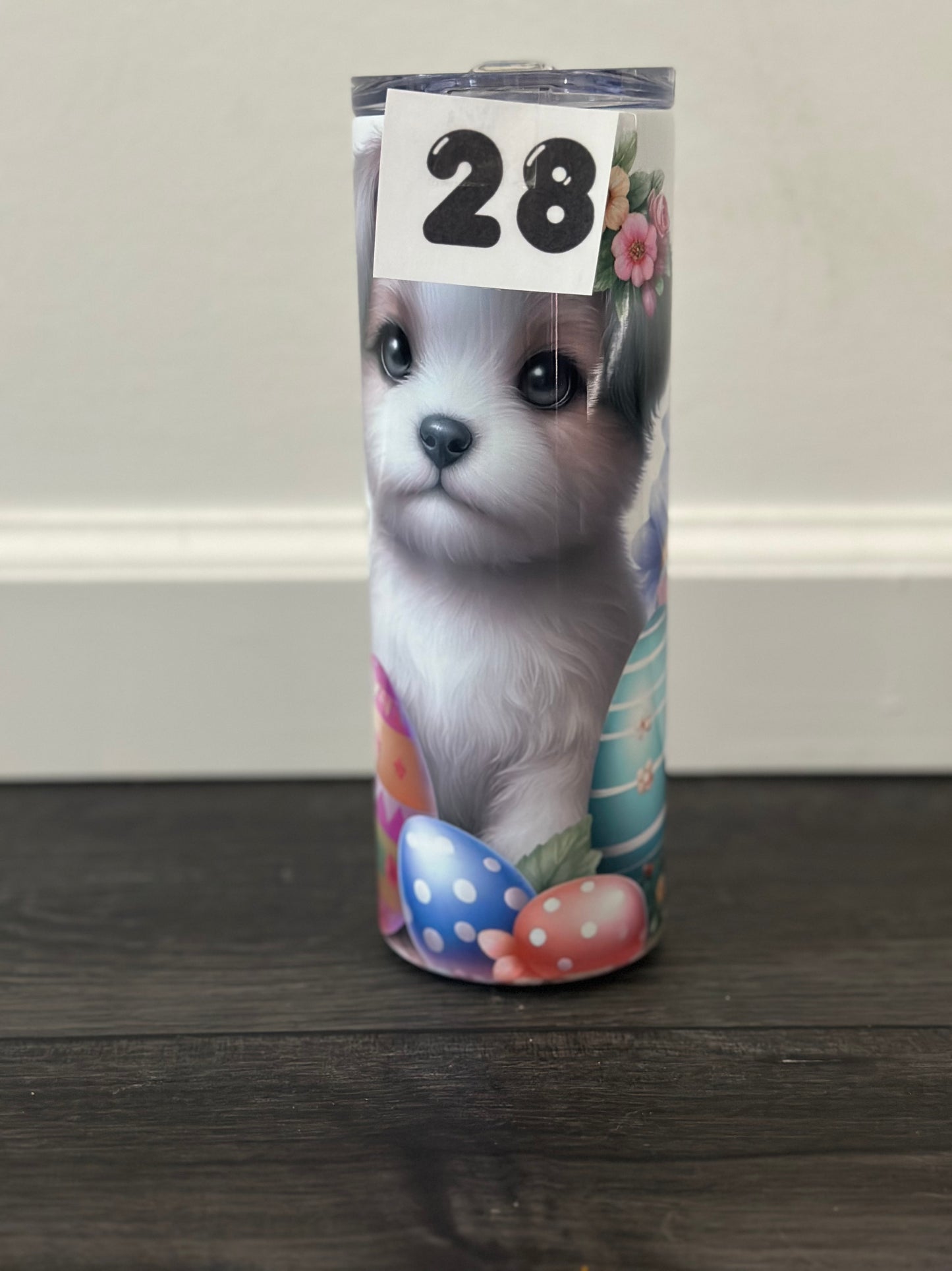 Puppy 20oz skinny tumbler