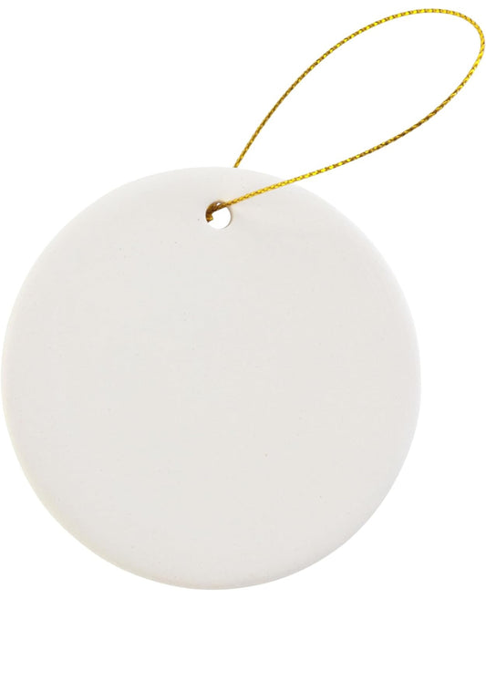 ceramic white round ornament
