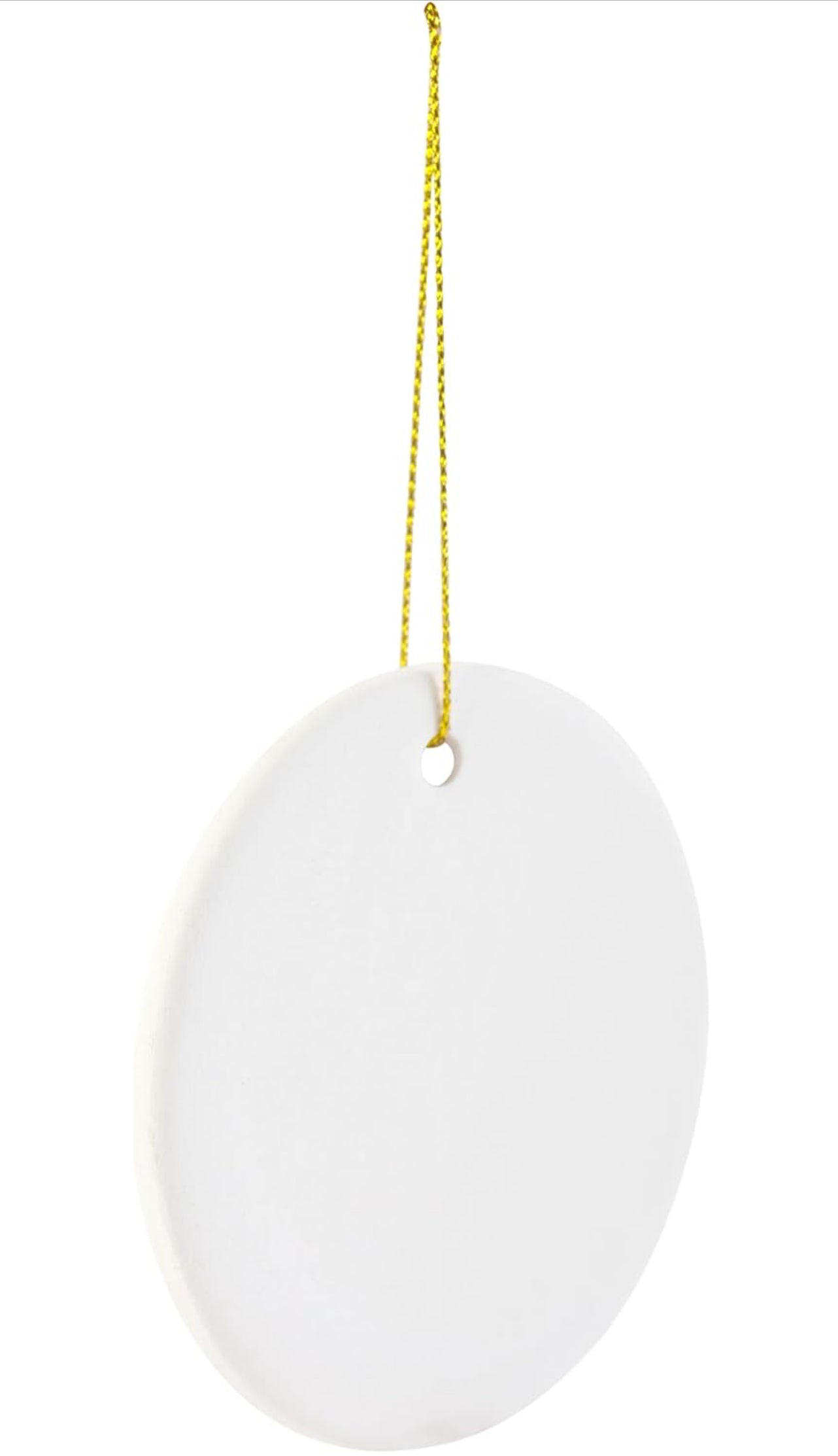ceramic white round ornament