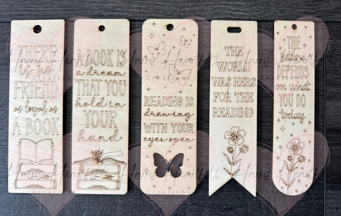 wooden bookmarks