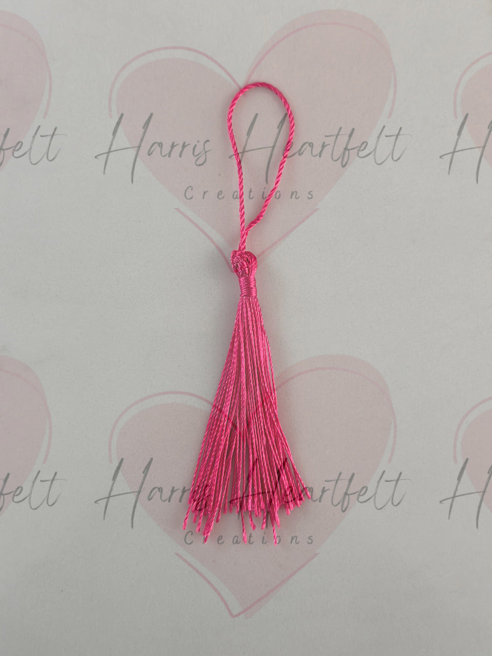 hot pink metal bookmark tassel