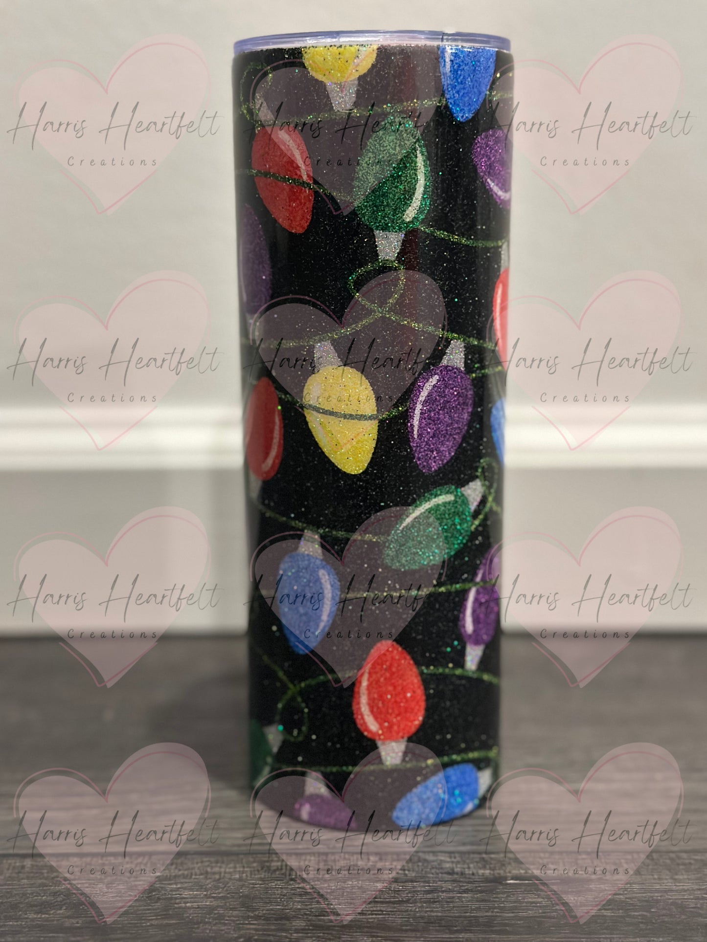 christmas lights glitter tumbler 4