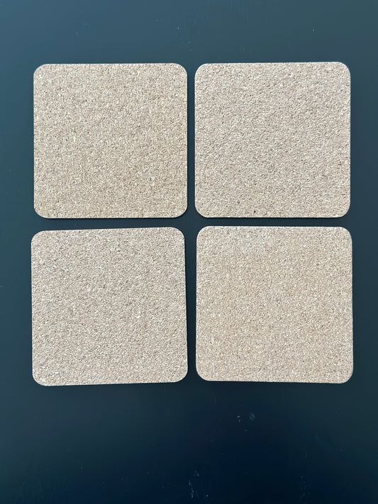 Square MDF Cork-Backed Coaster