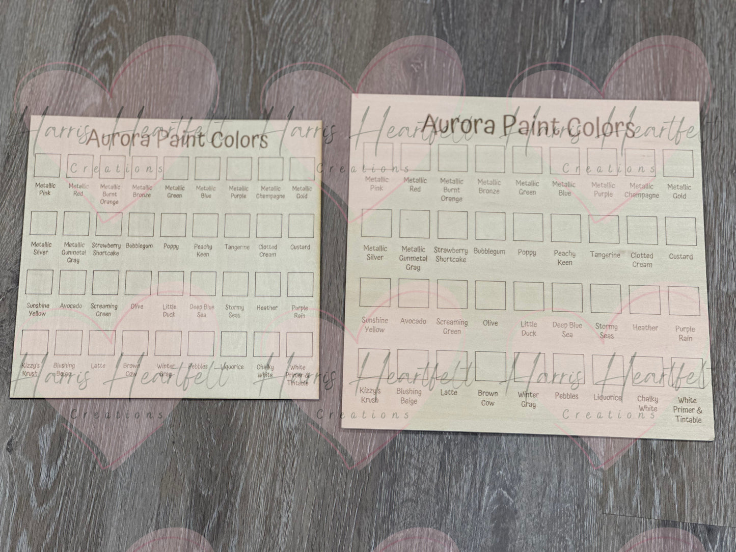 Aurora Paints Display board
