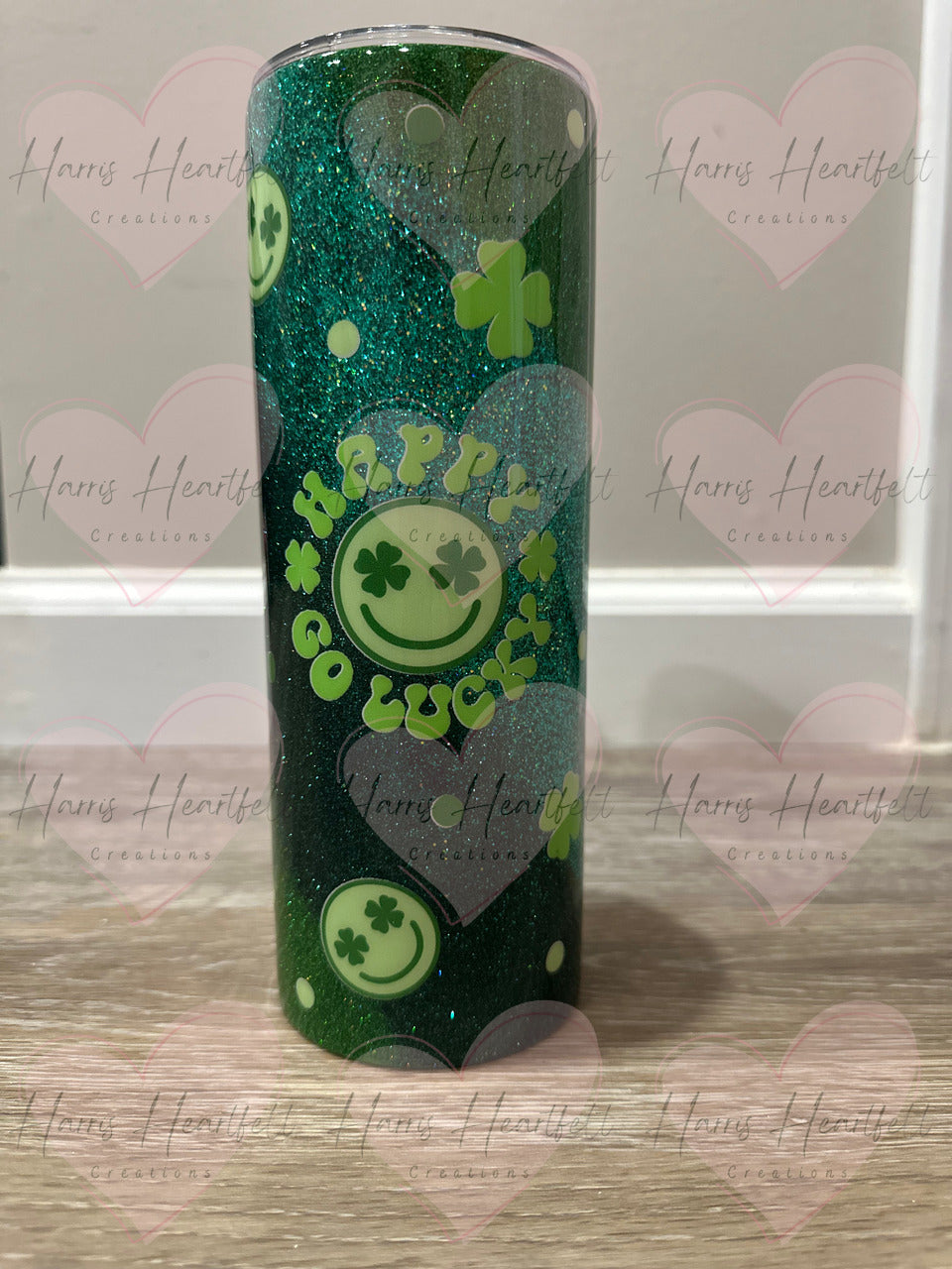 20oz Happy Go Lucky Glitter Stainless Steel Tumbler