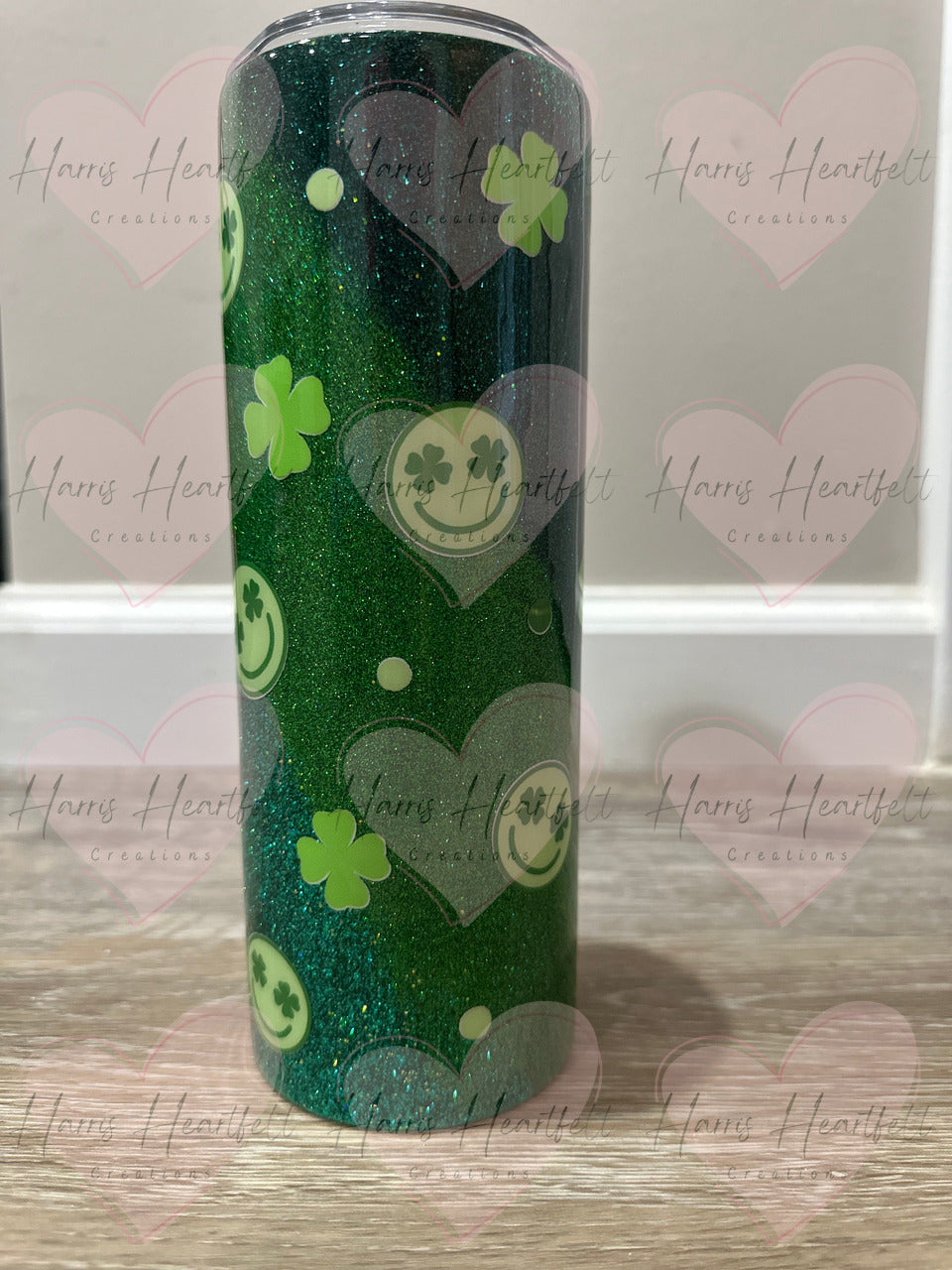20oz Happy Go Lucky Glitter Stainless Steel Tumbler