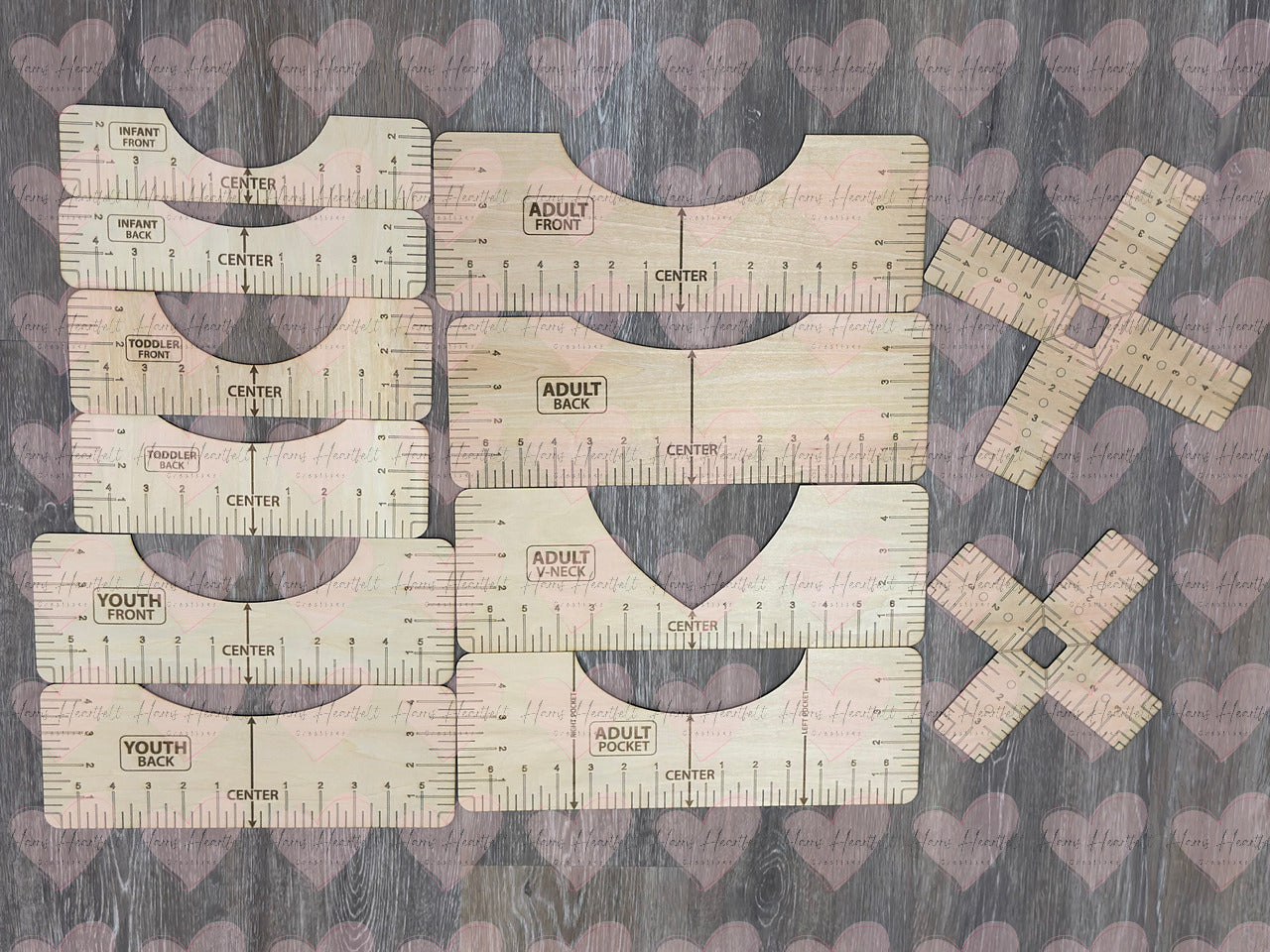 T-shirt Alignment Tools - Wooden