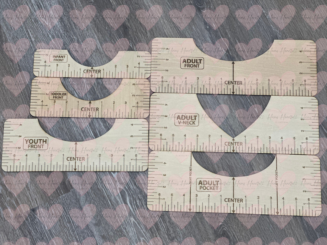 T-shirt Alignment Tools - Wooden