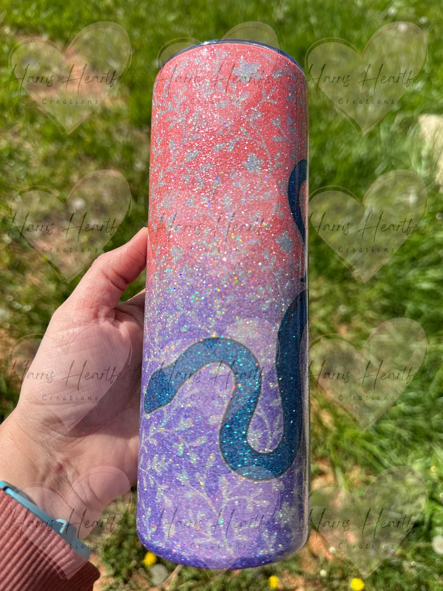 20oz Serpents Glitter Stainless Steel Tumbler