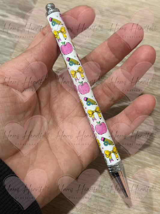 Matching Teacher-Inspired 16oz Stainless Steel Tumbler & Pen Set