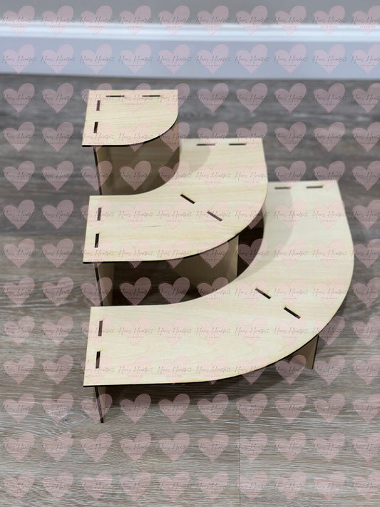 Modular 3-Tier Wooden Display Stands