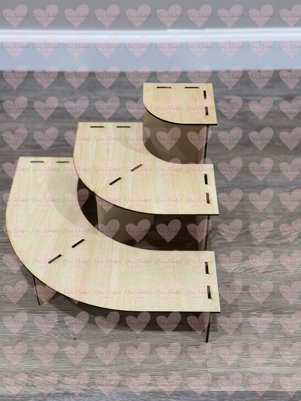 Modular 3-Tier Wooden Display Stands