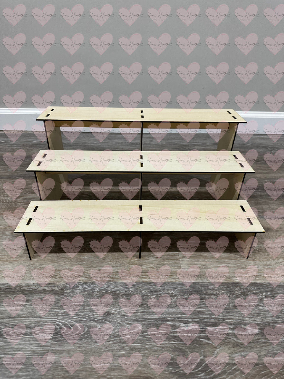 Modular 3-Tier Wooden Display Stands