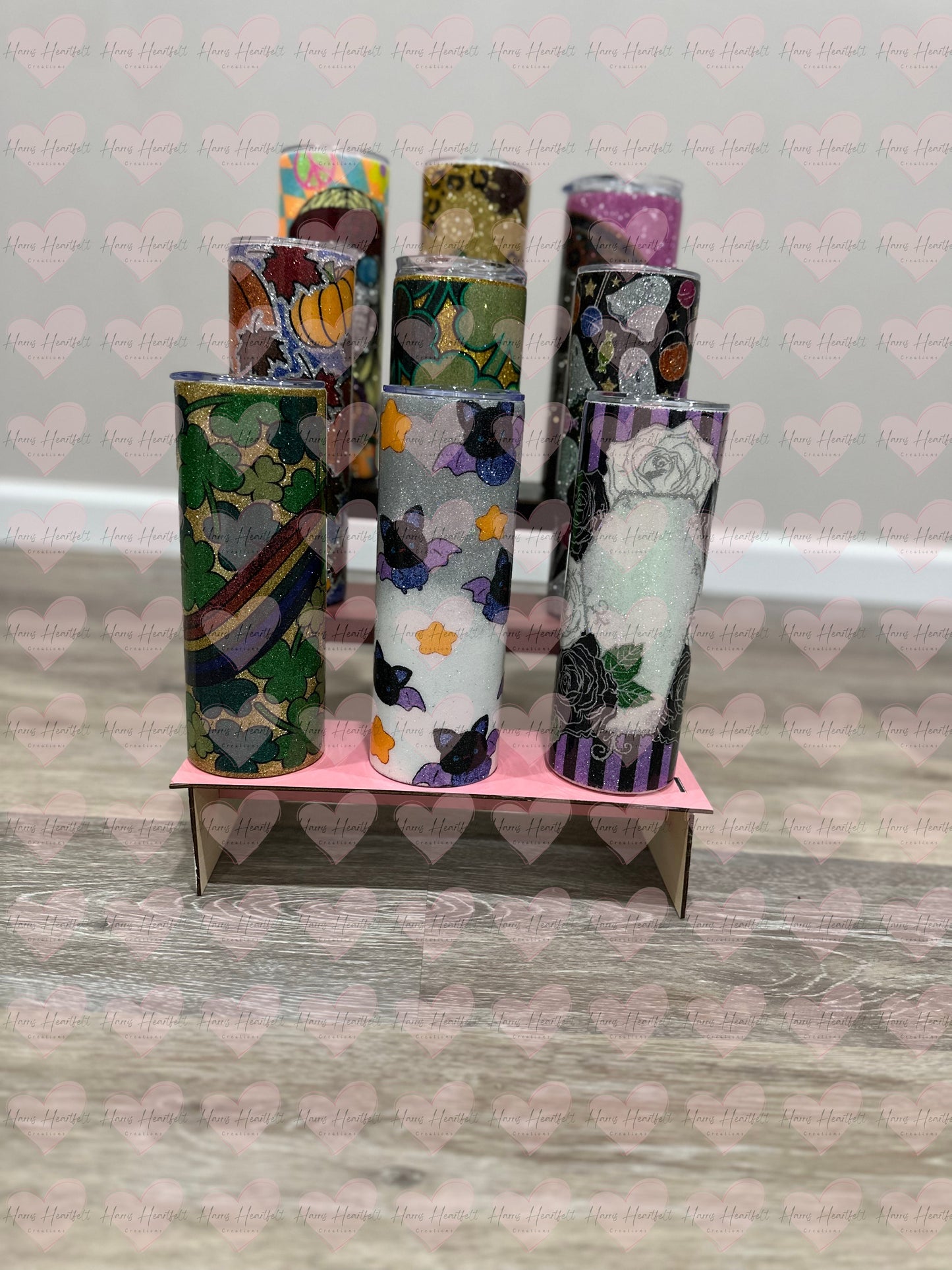 Modular 3-Tier Wooden Display Stands