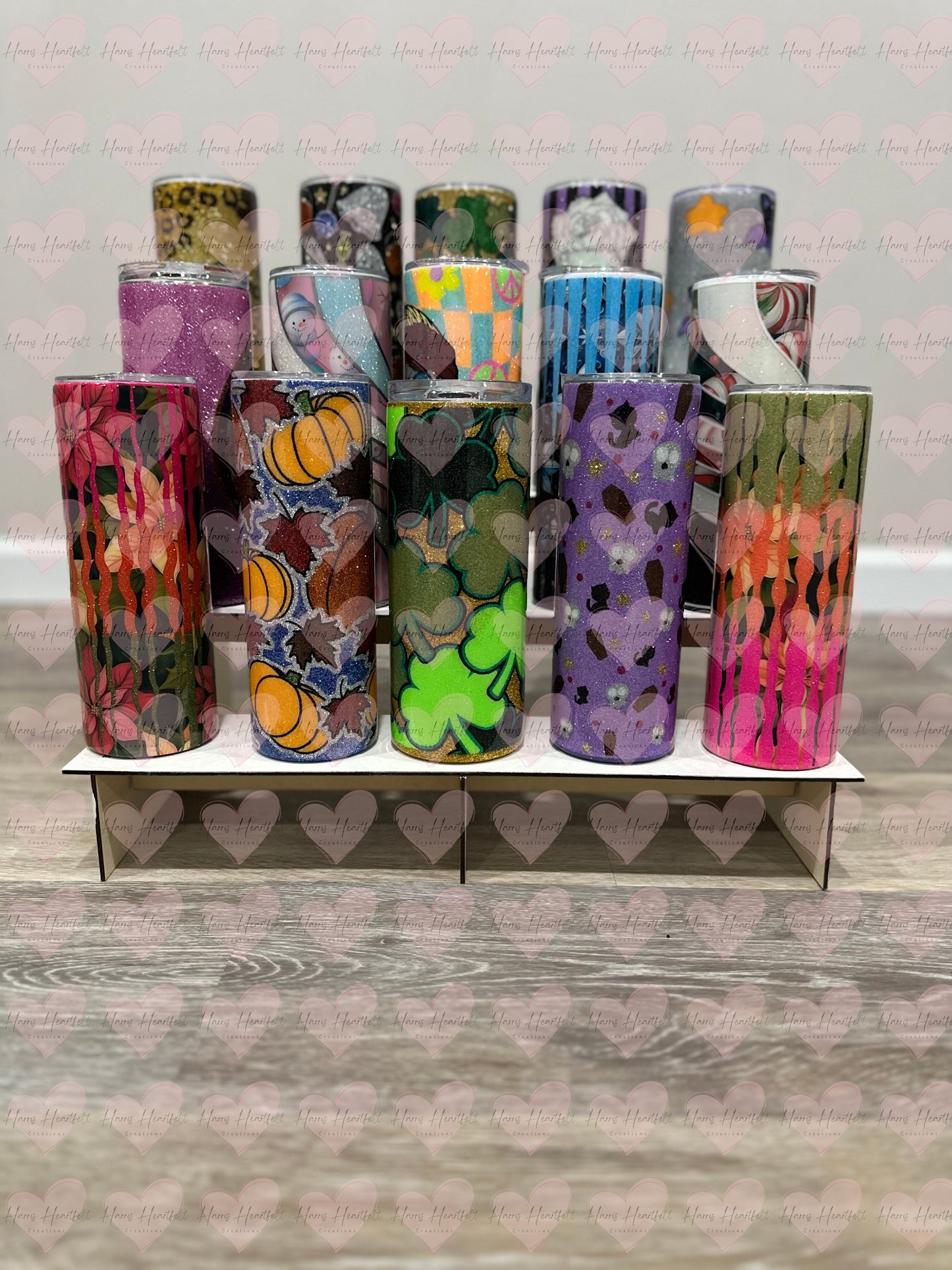 Modular 3-Tier Wooden Display Stands