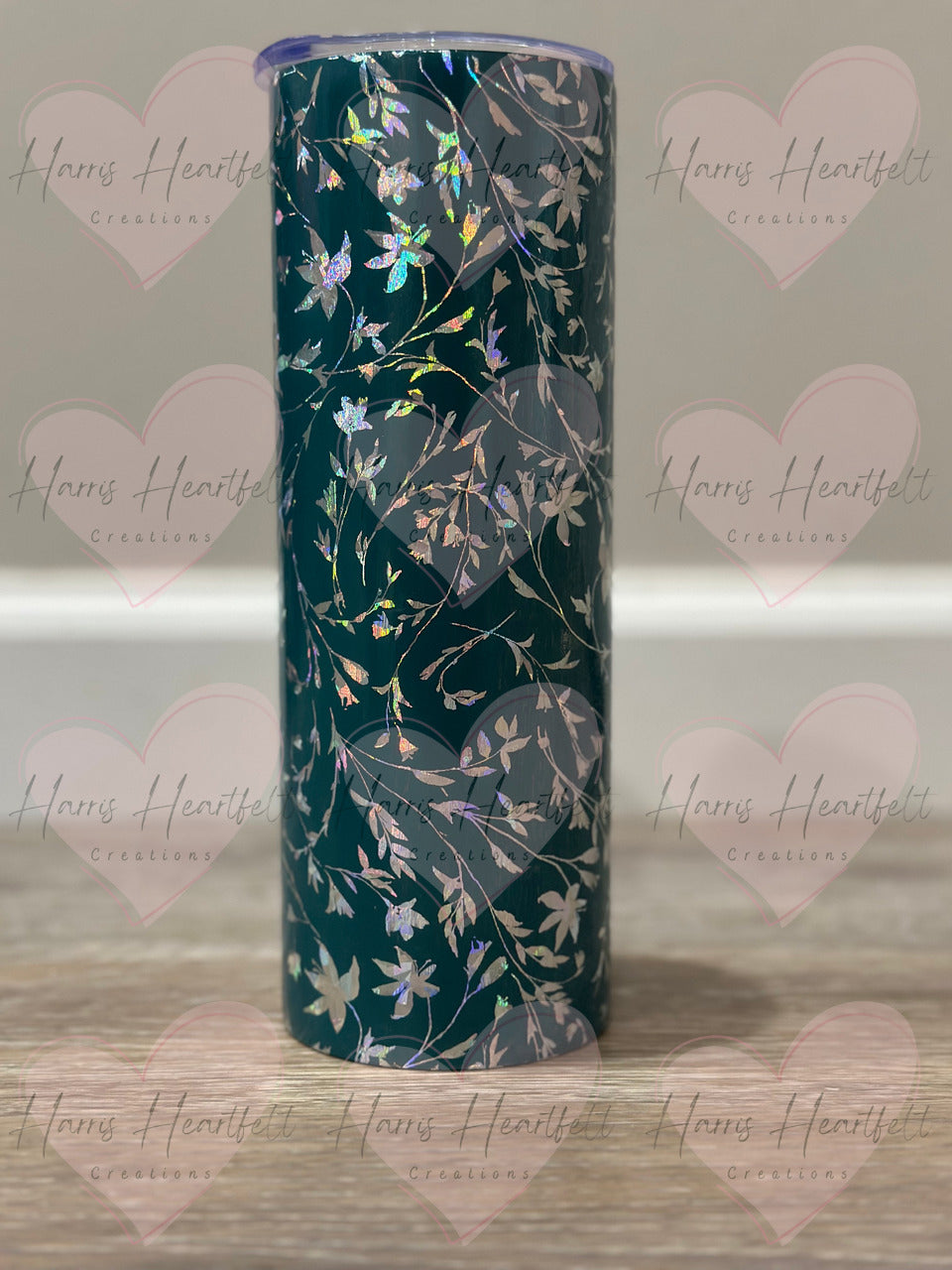 20oz Willow Foiled Teal Stainless Steel Tumbler