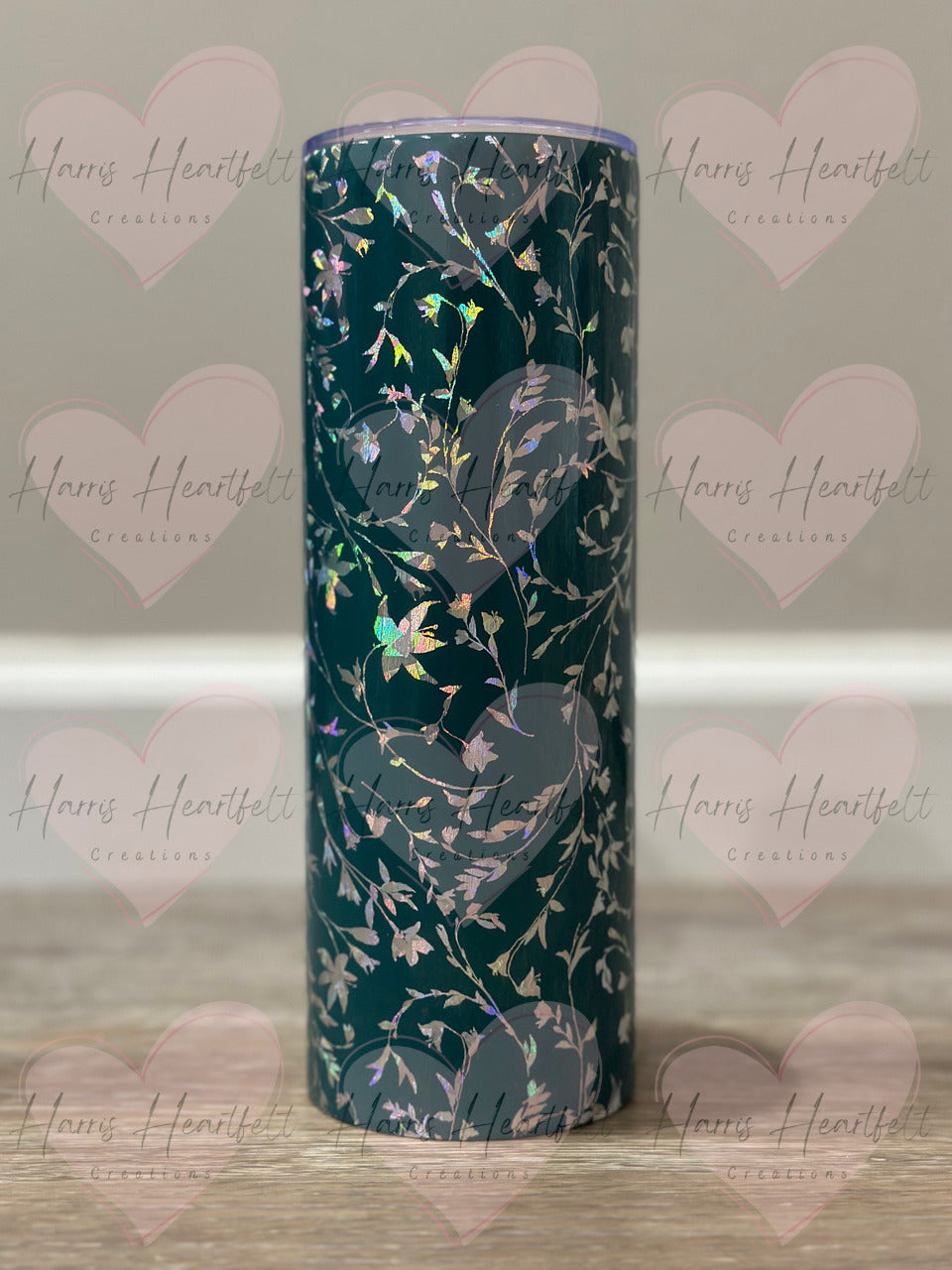 20oz Willow Foiled Teal Stainless Steel Tumbler