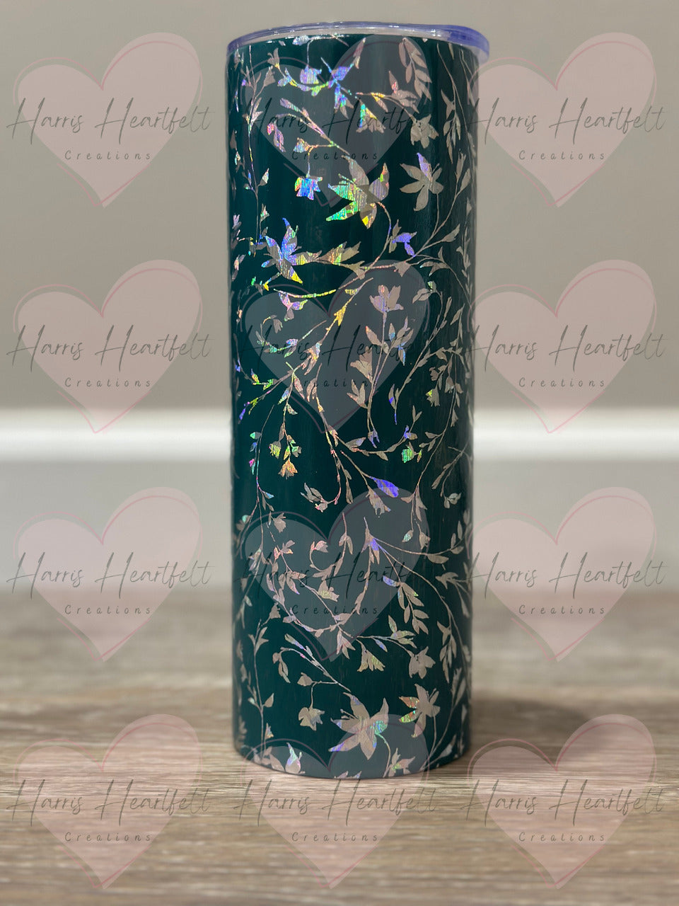 20oz Willow Foiled Teal Stainless Steel Tumbler