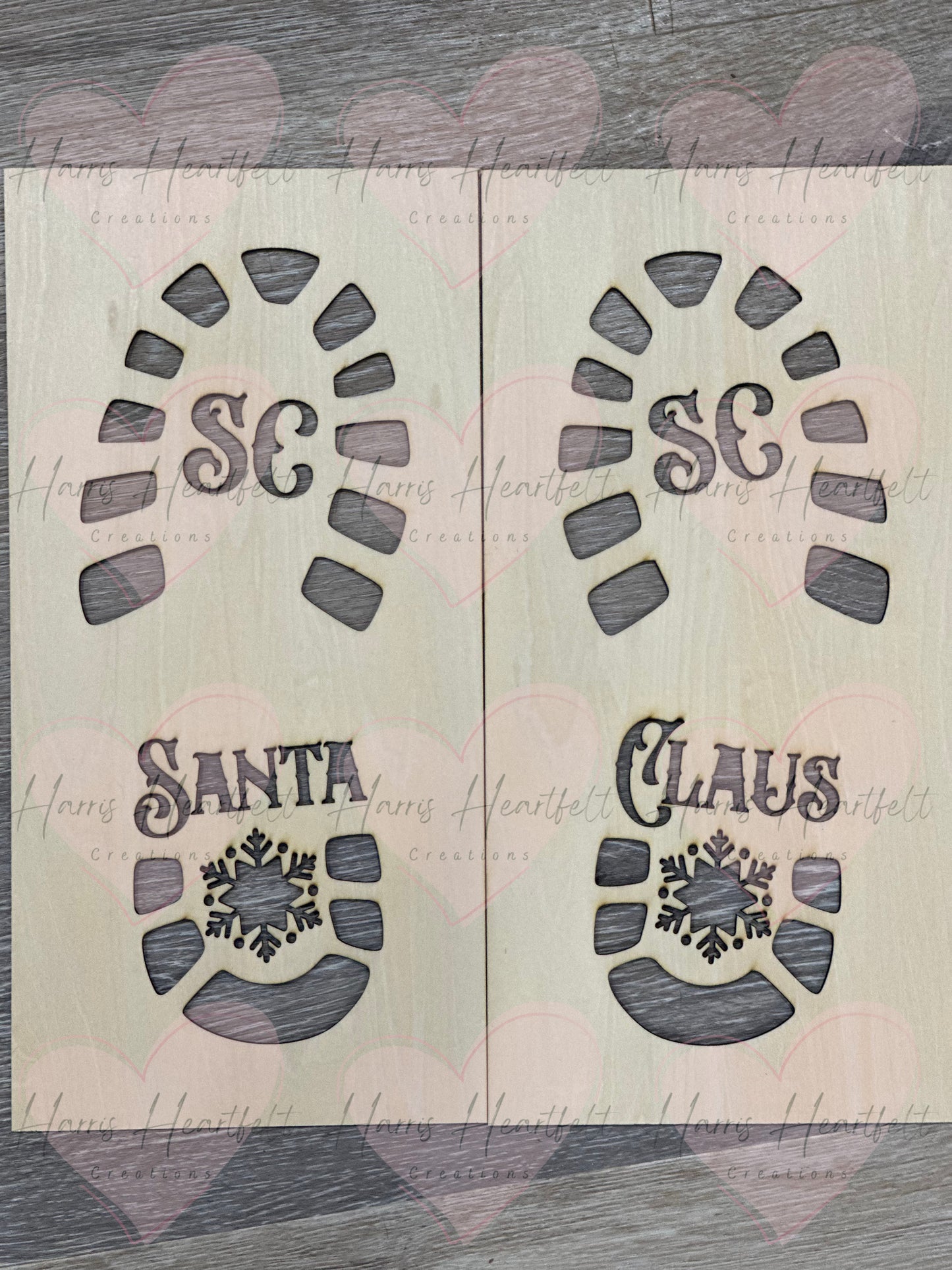 Santa Boot Print Stencil – Create Magical Christmas Memories!