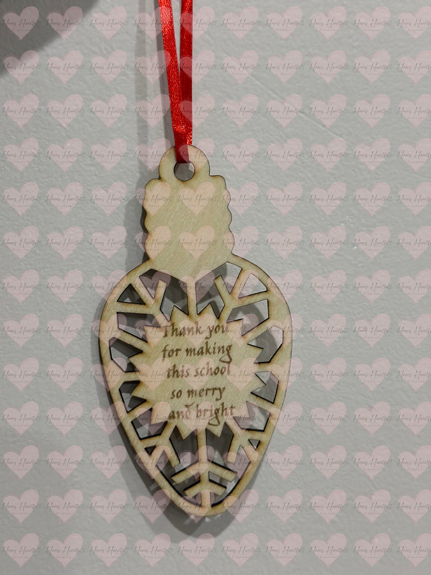 Christmas Wooden Teacher Ornaments – 3 Design Options