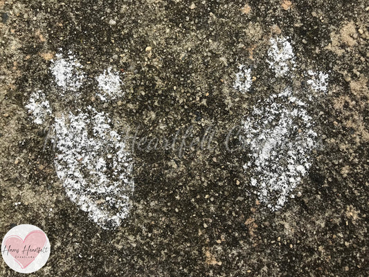 Easter Bunny Footprint Stencil