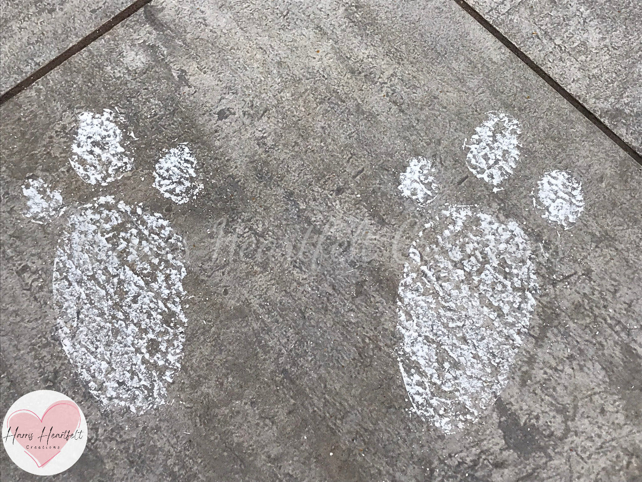 Easter Bunny Footprint Stencil