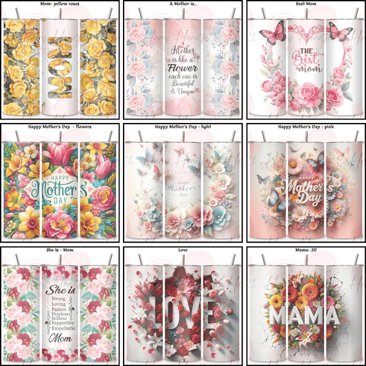 Mother's Day Themed 20oz Skinny Tumbler