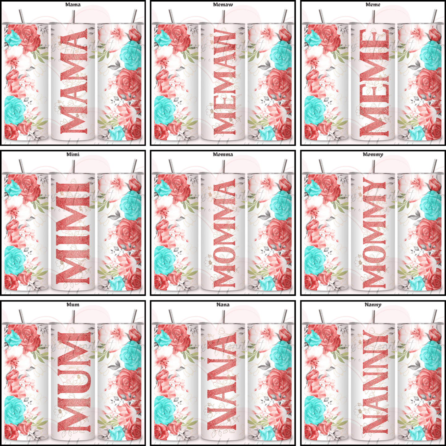 Mother's Day Themed 20oz Skinny Tumbler