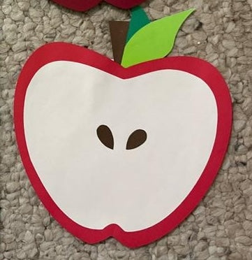 sliced apple teacher gift card holder