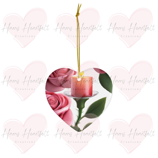 Valentine's Day Heart Ceramic Ornament