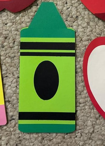 crayon teacher gift card holder