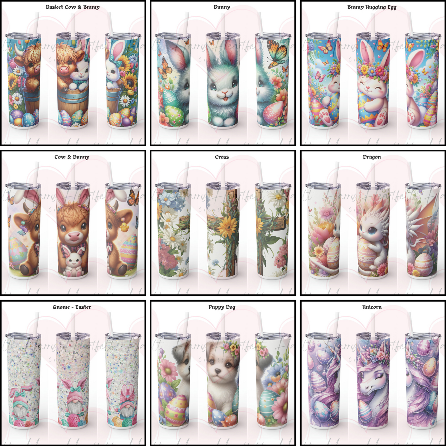 Easter Themed 20oz Skinny Tumbler