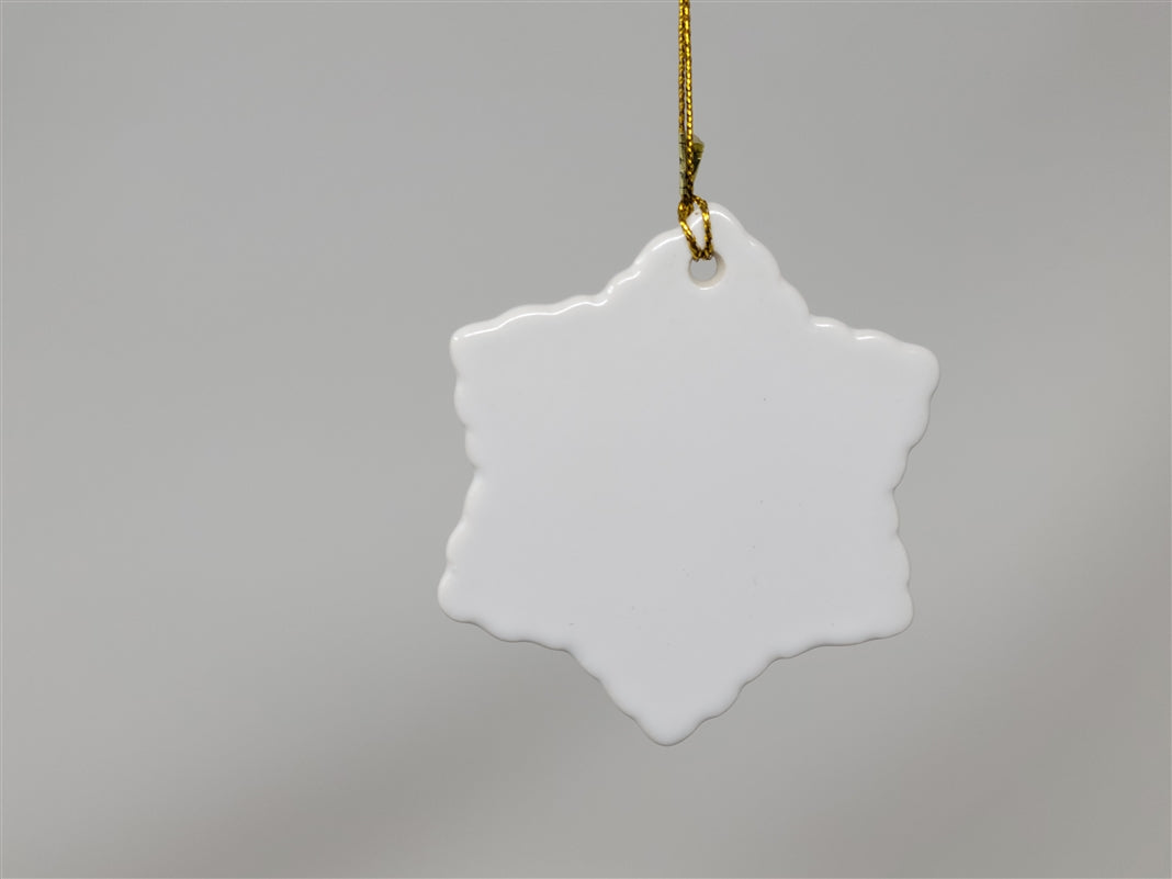 ceramic snowflake ornament