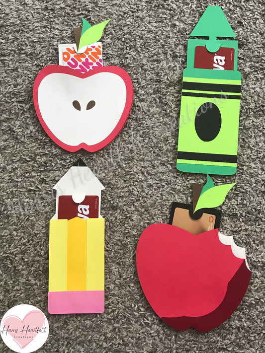 teacher gift card holders