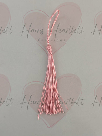 light pink metal bookmark tassel