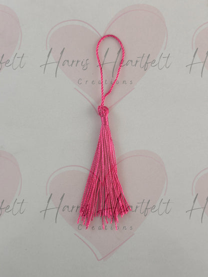 hot pink metal bookmark tassel