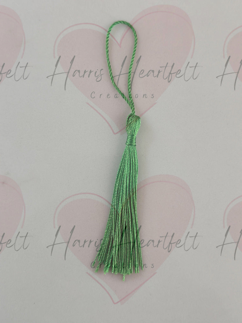 dark green metal bookmark tassel