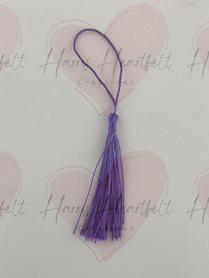 purple metal bookmark tassel