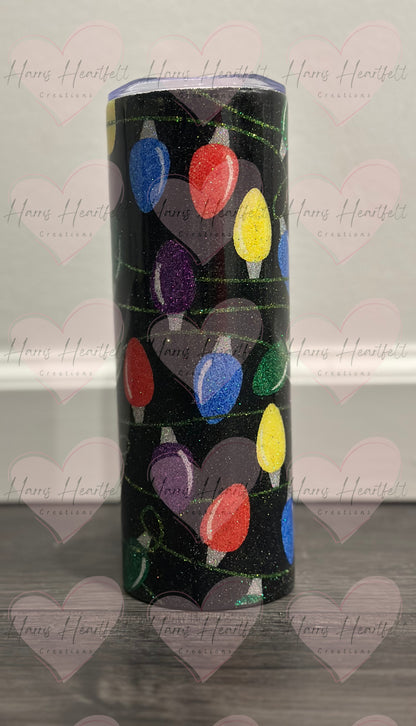 christmas lights glitter tumbler 2