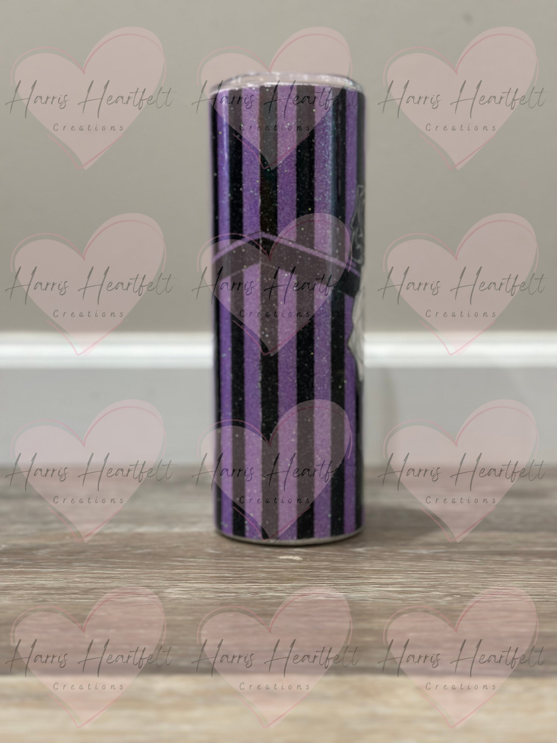 20oz Coffin and Roses Glitter Stainless Steel Tumbler